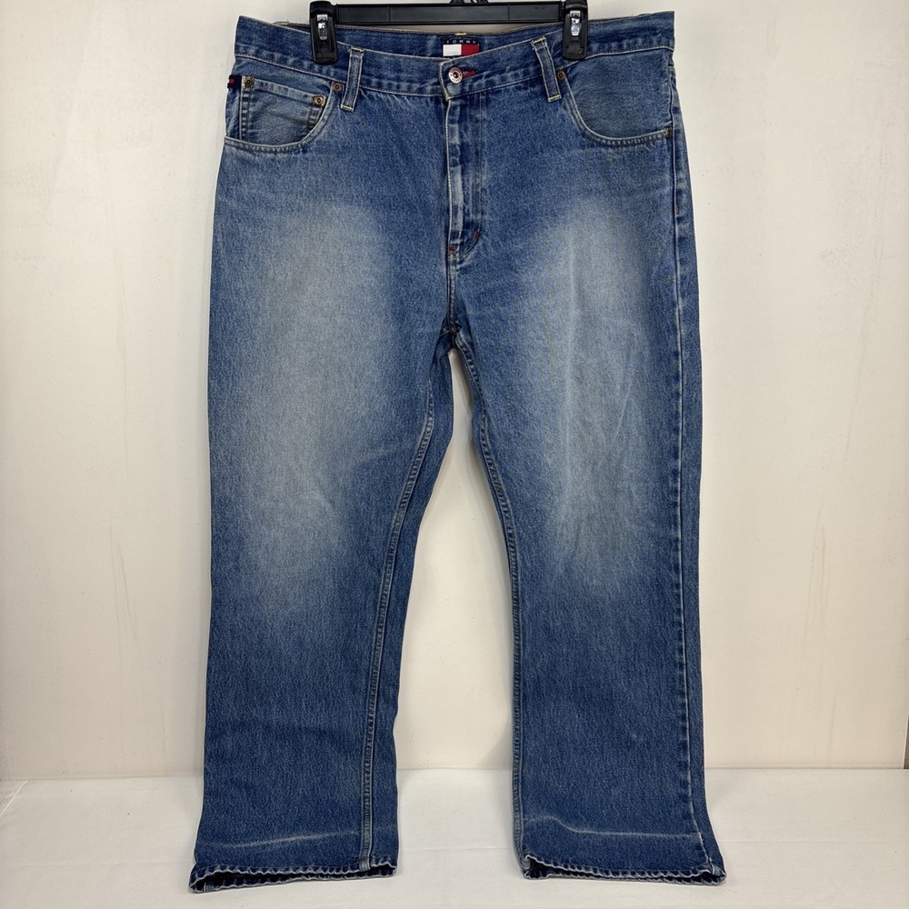 Tommy Jeans Denim Pants Mens 36x30‎ Blue Good Vintage 90s Relaxed Straight Leg